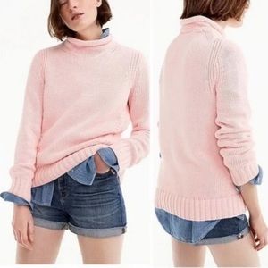 J. Crew 1988 Rollneck Sweater in Blush size L NWT